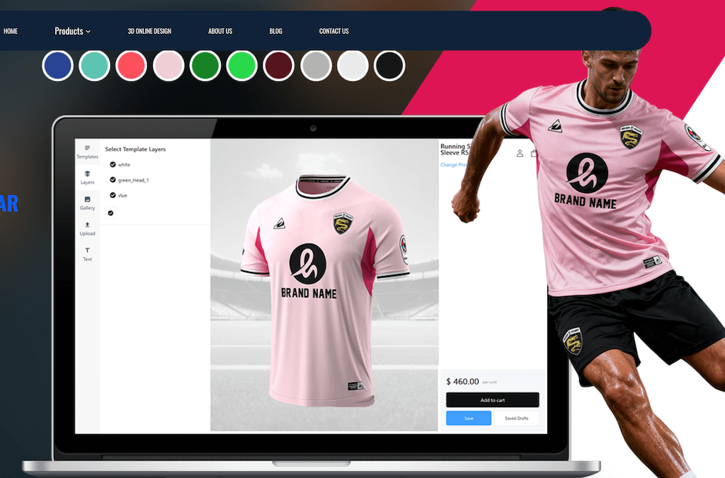 MarshalSport球服3D定制案例_WordPress球衣定制插件应用示例